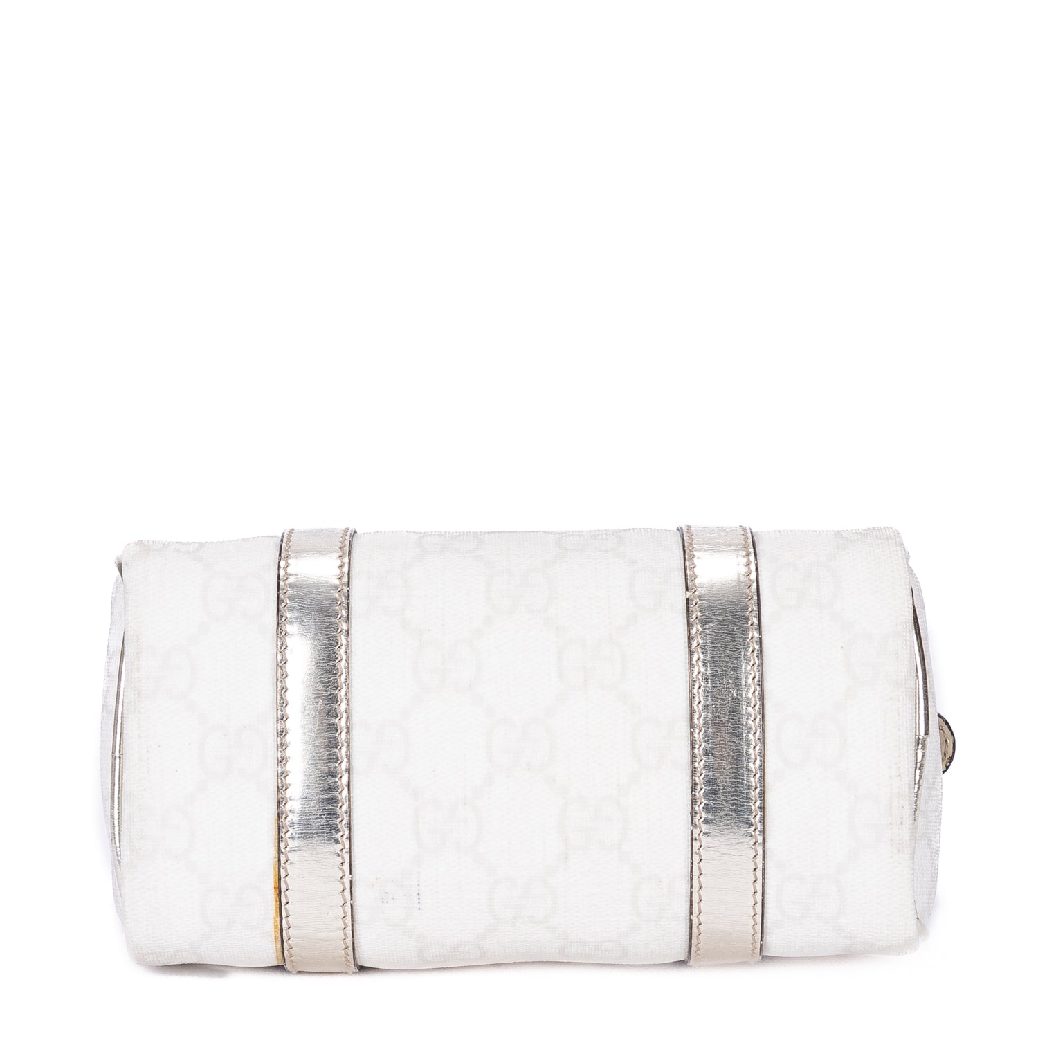 Handbag Joy Boston Micro White Supreme Coated Canvas