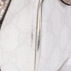 Handbag Joy Boston Micro White Supreme Coated Canvas