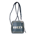 Shoulder Bag Sega Collection Guccy Print Crossbody Mini Green Guccy Print Calfskin Leather
