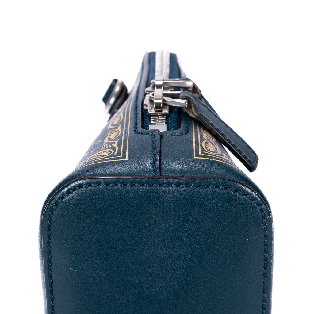 Shoulder Bag Sega Collection Guccy Print Crossbody Mini Green Guccy Print Calfskin Leather