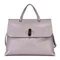 Shoulder Bag Bamboo Daily Top Handle Large Grey Calfskin Grained Leather