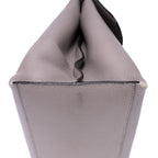 Shoulder Bag Bamboo Daily Top Handle Large Grey Calfskin Grained Leather