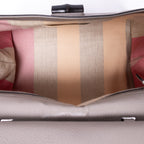 Shoulder Bag Bamboo Daily Top Handle Large Grey Calfskin Grained Leather