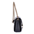 Shoulder Bag GG Interlocking Crossbody Mini Black Calfskin Grained Leather