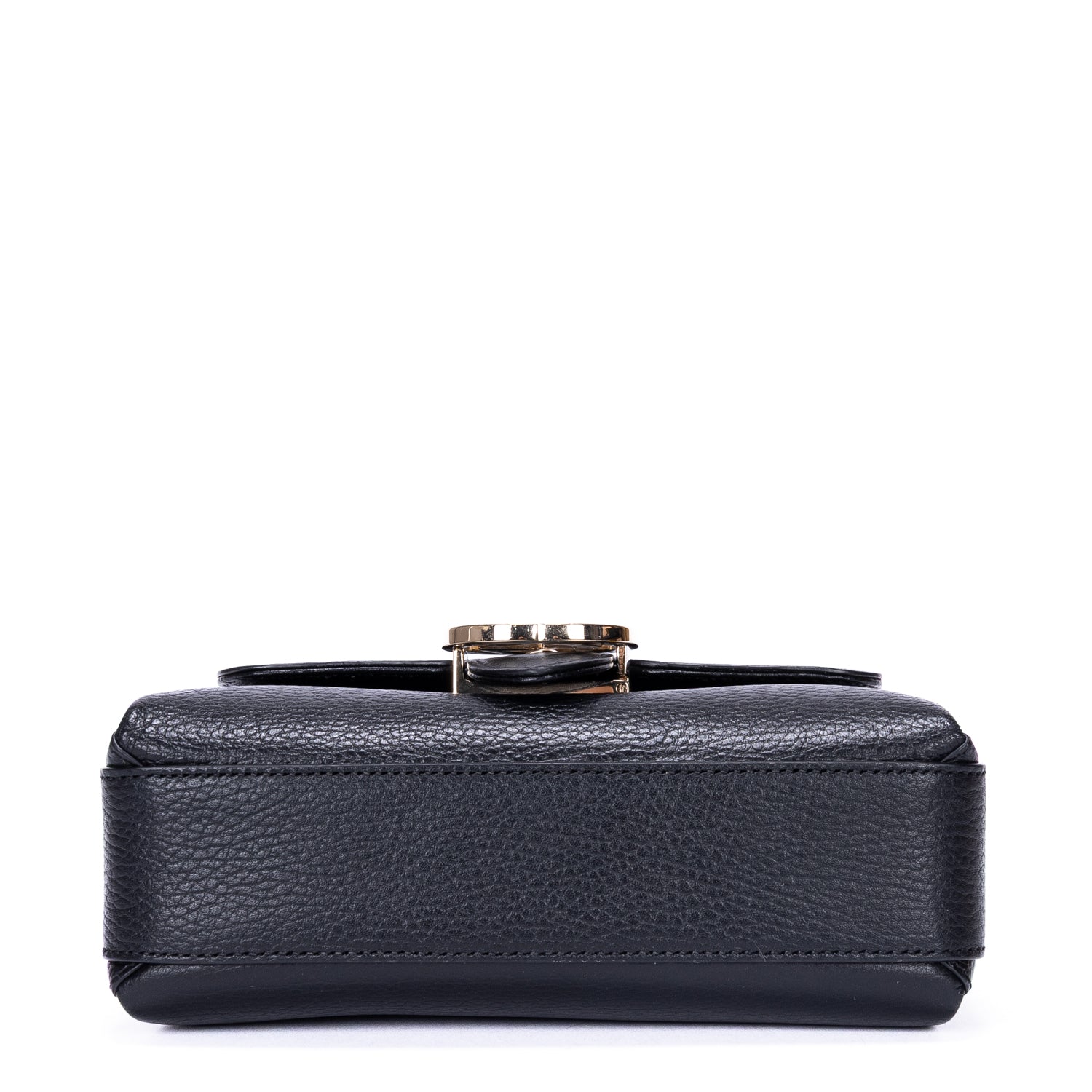 Shoulder Bag GG Interlocking Crossbody Mini Black Calfskin Grained Leather