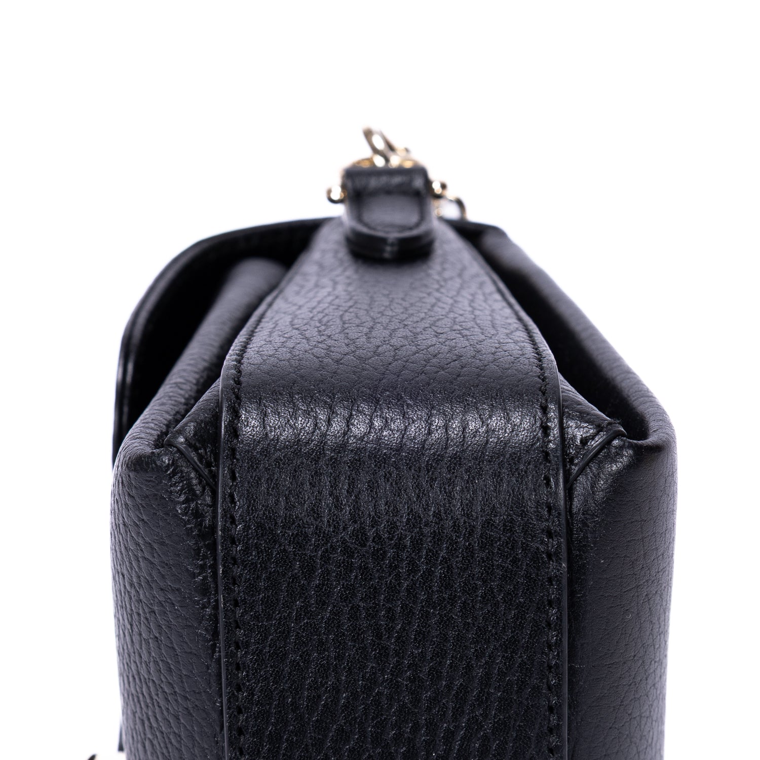 Shoulder Bag GG Interlocking Crossbody Mini Black Calfskin Grained Leather