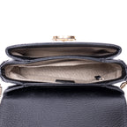 Shoulder Bag GG Interlocking Crossbody Mini Black Calfskin Grained Leather