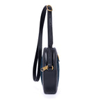 Shoulder Bag GG Velvet Round Crossbody Black Velvet Monogram Canvas