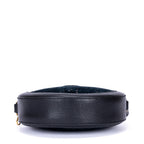 Shoulder Bag GG Velvet Round Crossbody Black Velvet Monogram Canvas