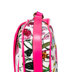 Shoulder Bag Multicolor Flora Camera Crossbody Pink Flora Printed Canvas