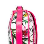 Shoulder Bag Multicolor Flora Camera Crossbody Pink Flora Printed Canvas
