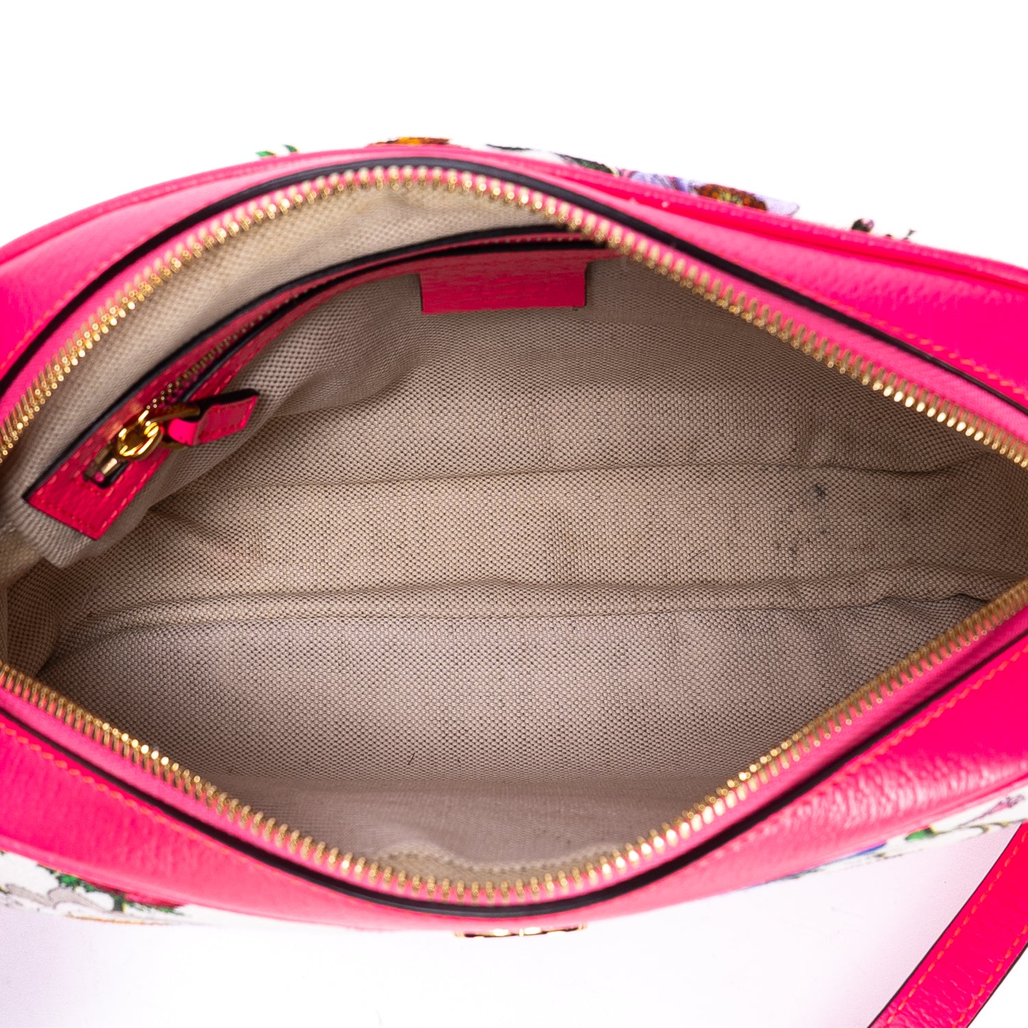 Shoulder Bag Multicolor Flora Camera Crossbody Pink Flora Printed Canvas