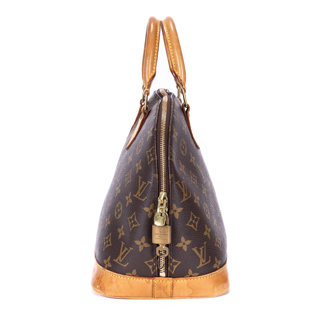 Handbag Alma PM Brown Monogram Canvas
