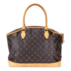 Shoulder Bag Lockit Horizontal Brown Monogram Canvas