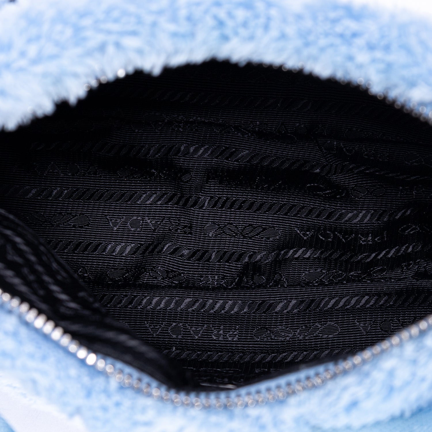 Handbag Re-Edition 2000 Terry Cloth Hobo Mini Blue Terry Cloth