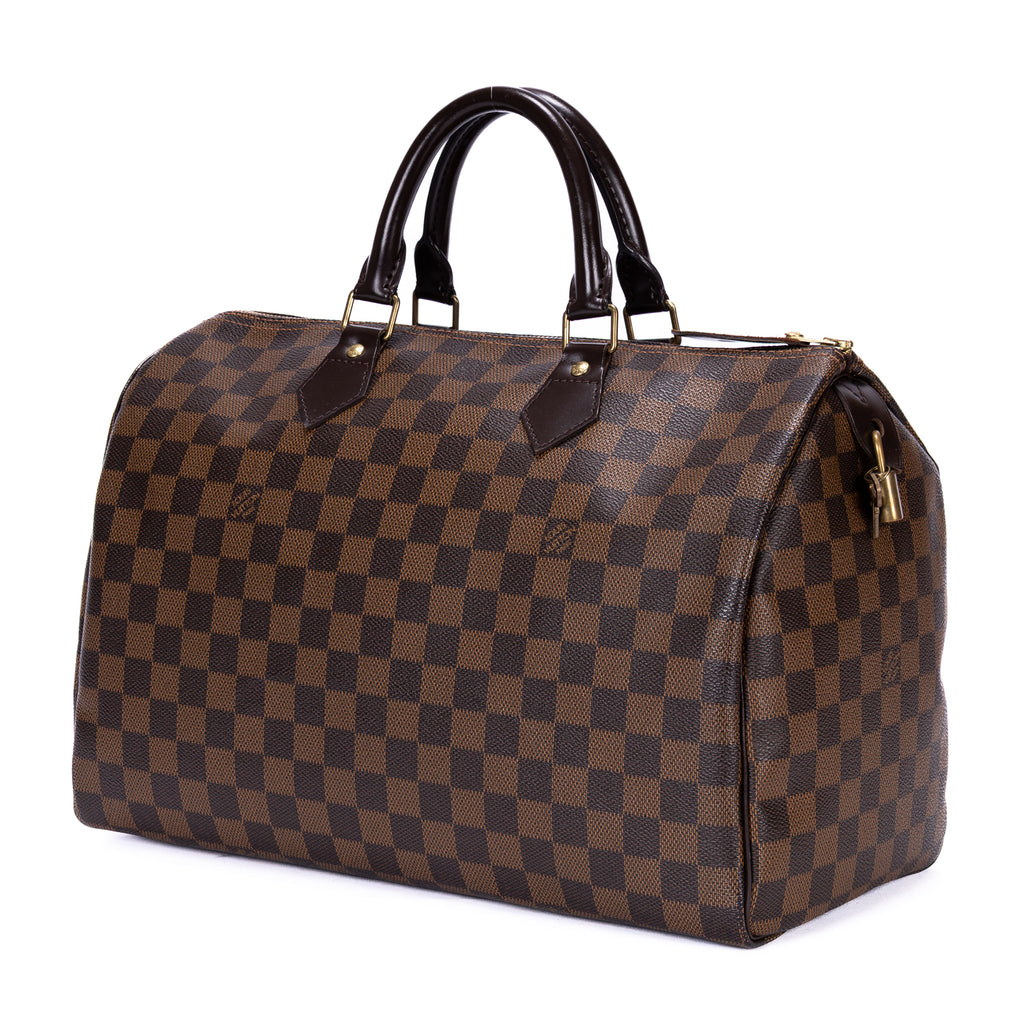 Handbag Speedy 35 Brown Damier Ebene