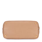 Handbag Open Convertible Tote Beige Vitello Daino Leather