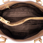 Handbag Open Convertible Tote Beige Vitello Daino Leather