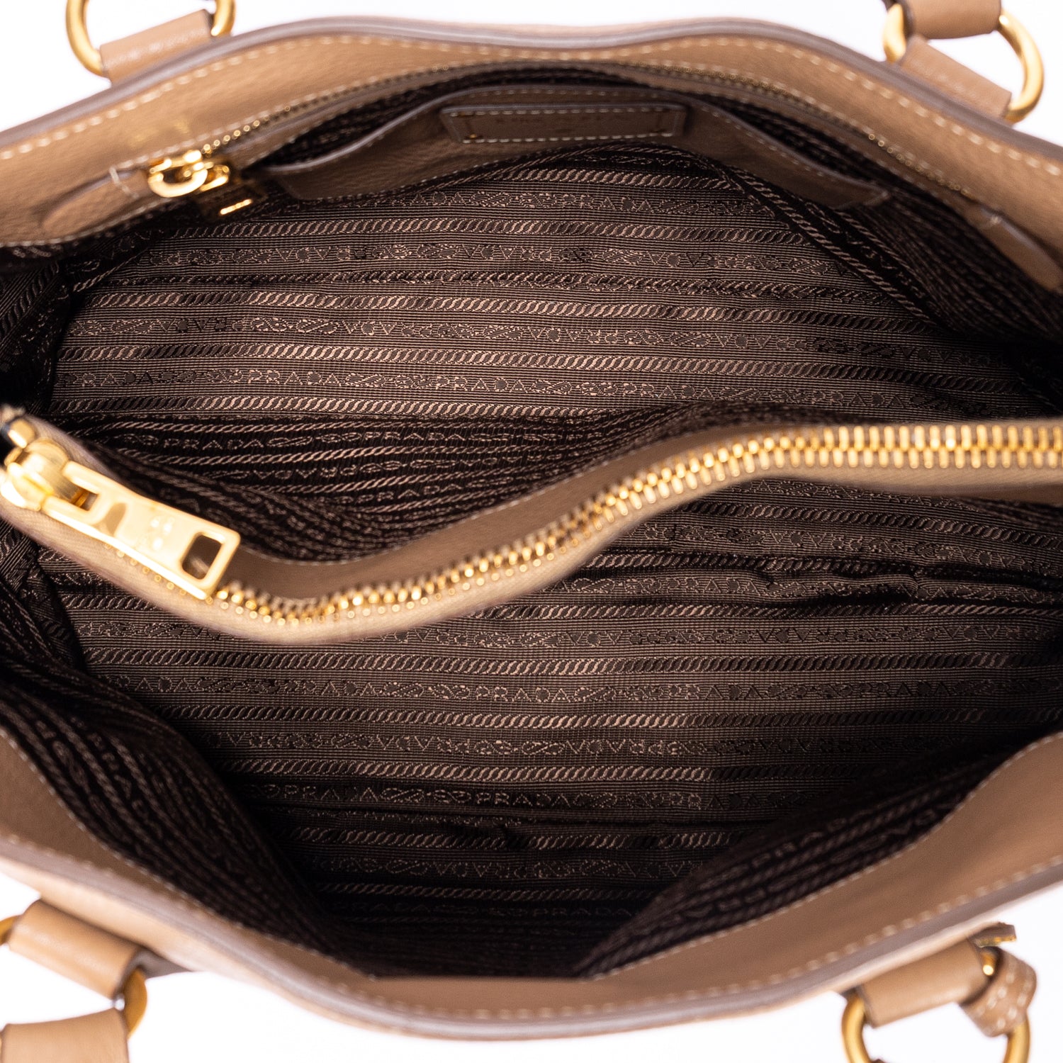 Handbag Open Convertible Tote Beige Vitello Daino Leather