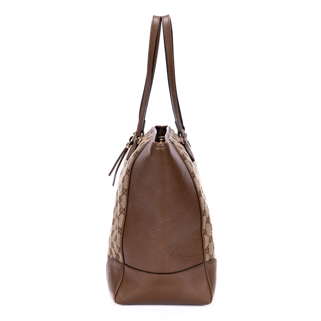Shoulder Bag Bree Shopping Tote Large Beige Monogram Canvas