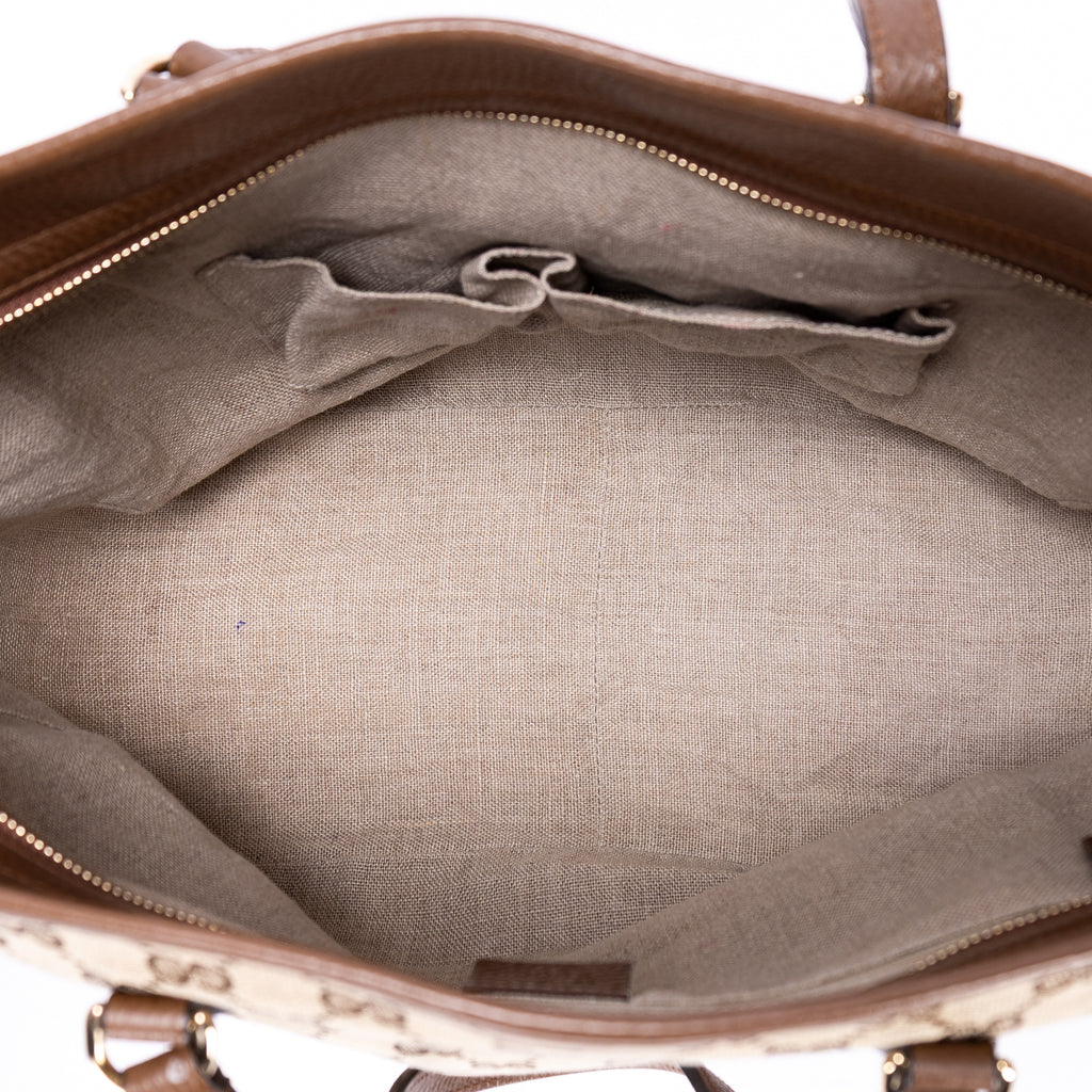Shoulder Bag Bree Shopping Tote Large Beige Monogram Canvas