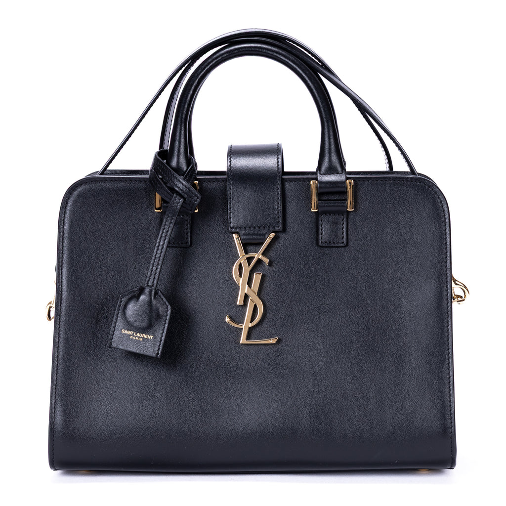 Handbag Baby Cabas Mini Black Smooth Calfskin Leather