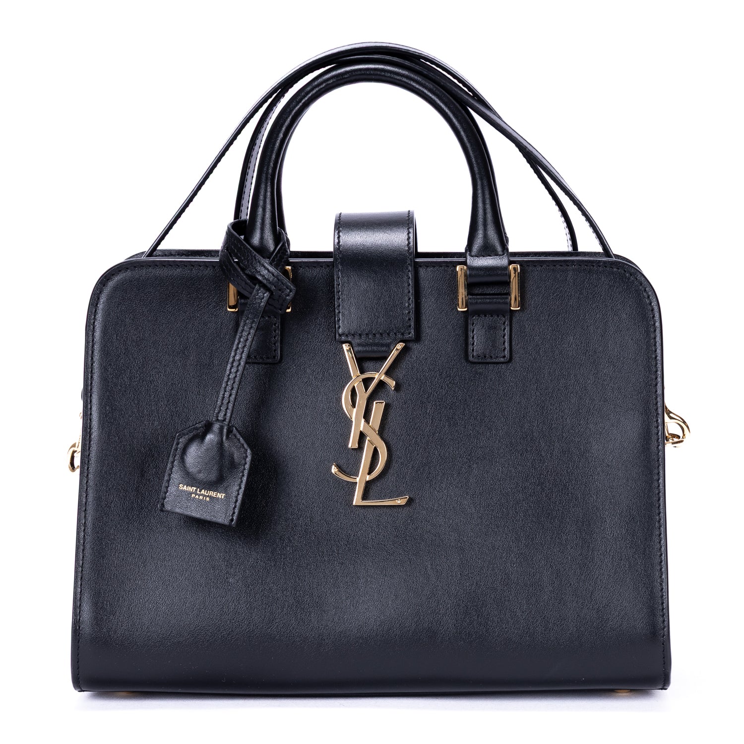 Handbag Baby Cabas Mini Black Smooth Calfskin Leather