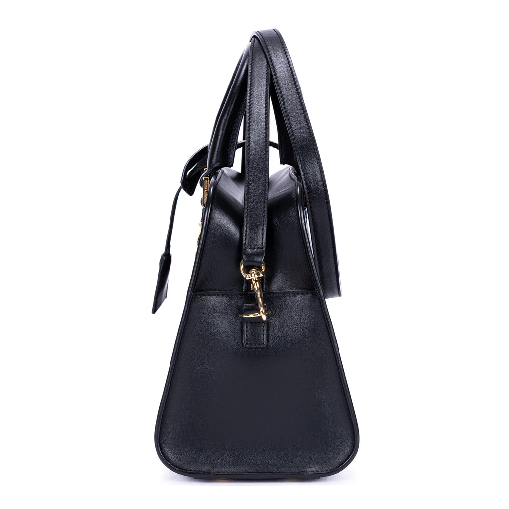 Handbag Baby Cabas Mini Black Smooth Calfskin Leather