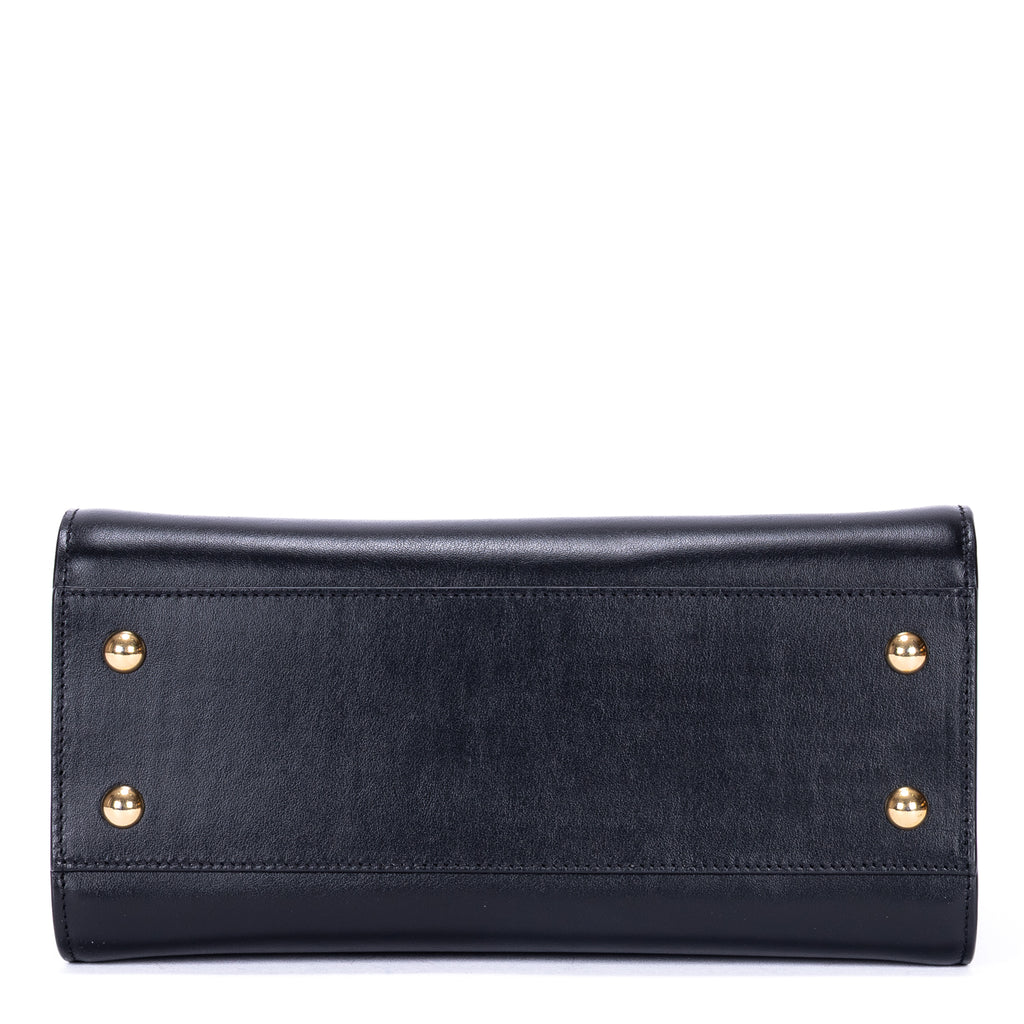 Handbag Baby Cabas Mini Black Smooth Calfskin Leather