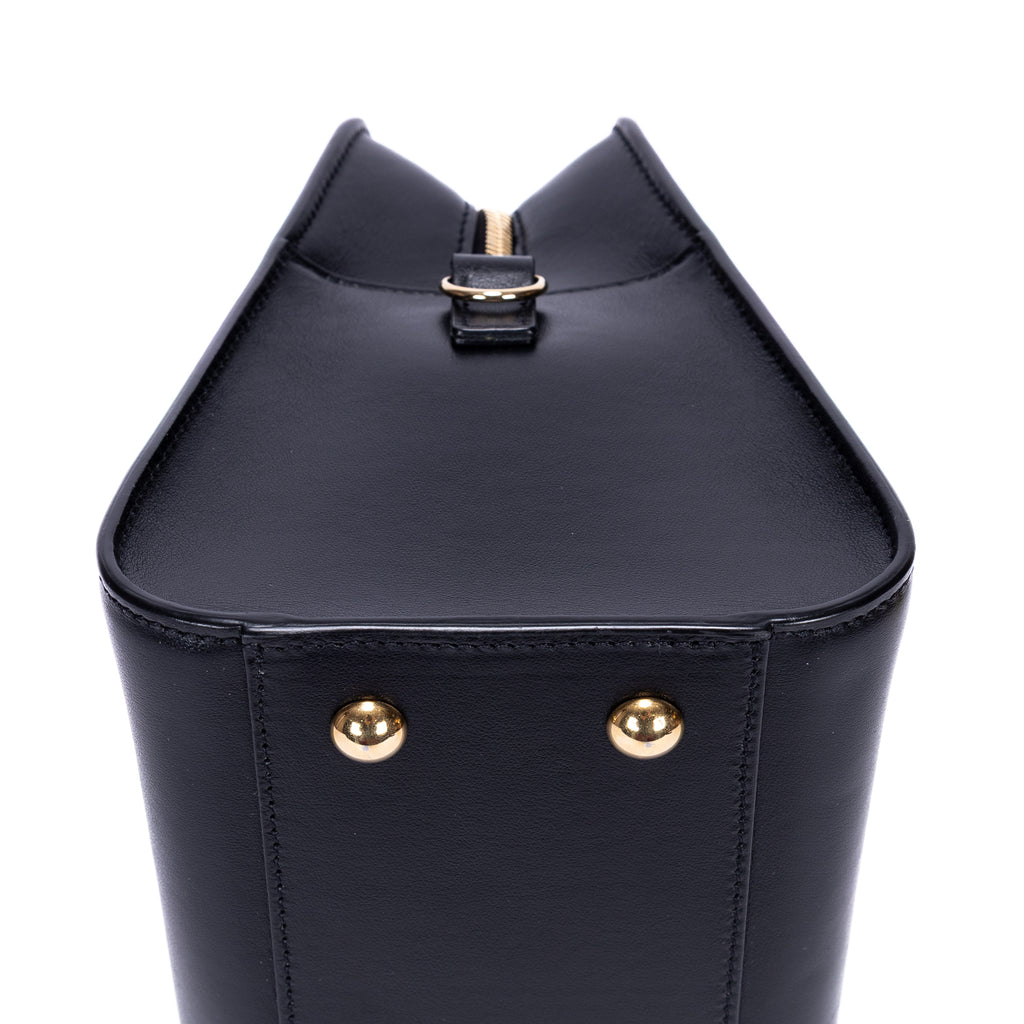 Handbag Baby Cabas Mini Black Smooth Calfskin Leather