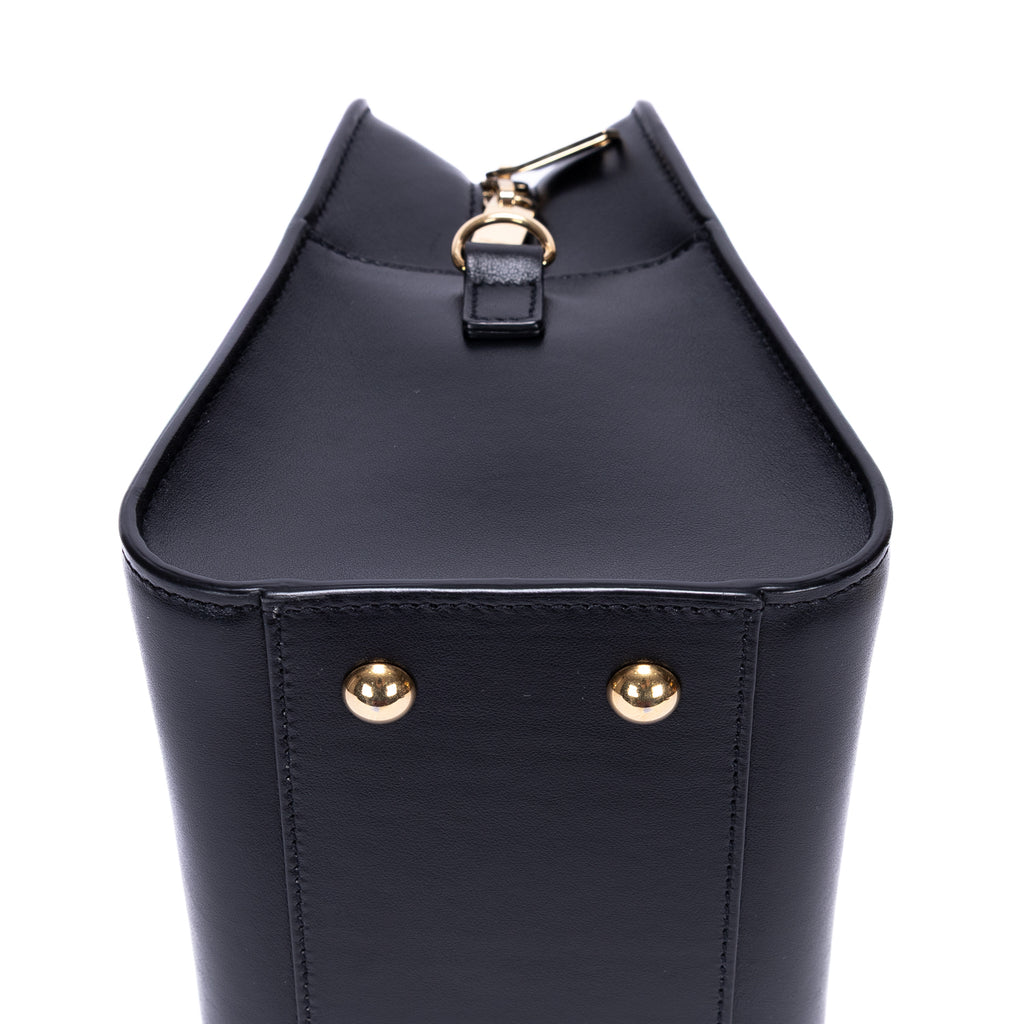 Handbag Baby Cabas Mini Black Smooth Calfskin Leather
