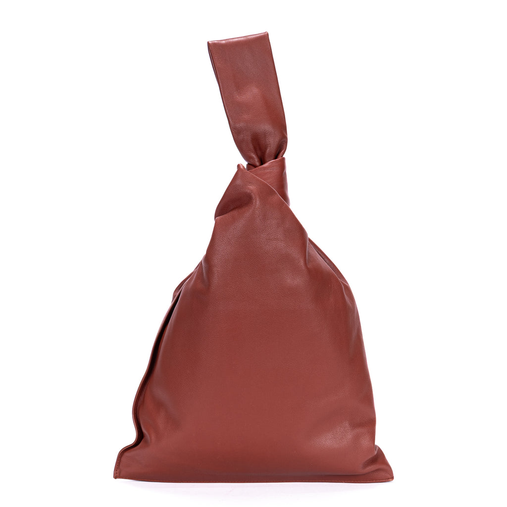 Handbag Twist Brown Smooth Calfskin Leather