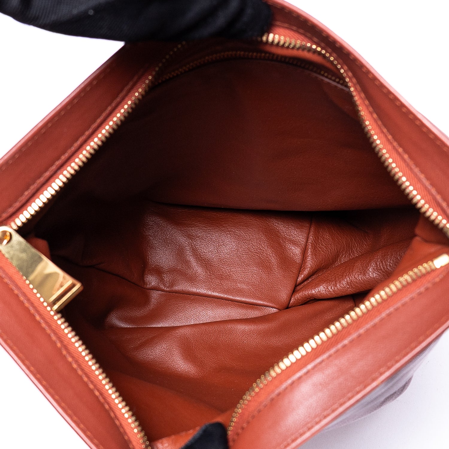 Handbag Twist Brown Smooth Calfskin Leather
