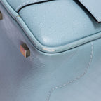 Handbag Capri Bowler Tote Mini Blue Micro-Guccissima Leather