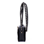 Shoulder Bag Rockstud Studded Camera Crossbody Black Studded Calfskin Leather