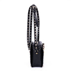 Shoulder Bag Rockstud Studded Camera Crossbody Black Studded Calfskin Leather