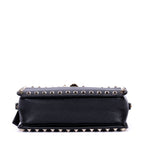 Shoulder Bag Rockstud Studded Camera Crossbody Black Studded Calfskin Leather