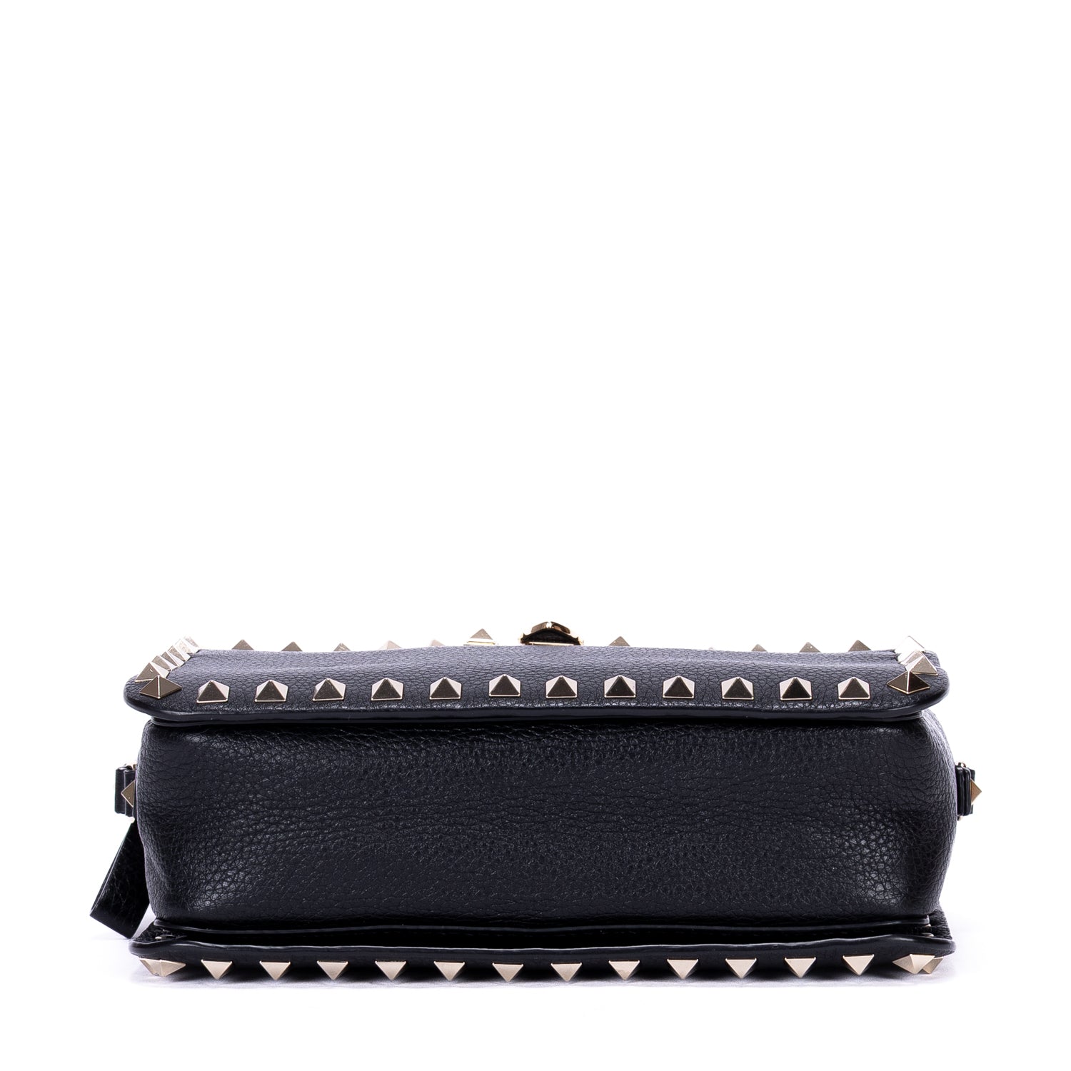 Shoulder Bag Rockstud Studded Camera Crossbody Black Studded Calfskin Leather