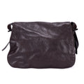 Shoulder Bag Men's Flap Messenger Black Calfskin Leather