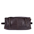 Shoulder Bag Men's Flap Messenger Black Calfskin Leather