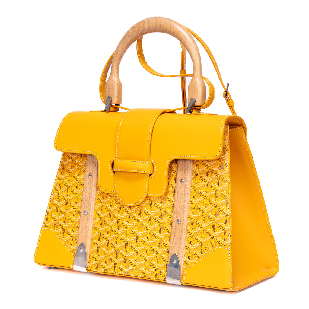 Handbag Saigon GM Yellow Goyardine Leather