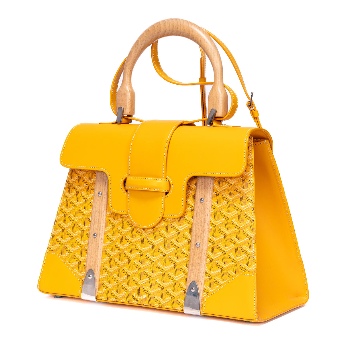 Handbag Saigon GM Yellow Goyardine Leather