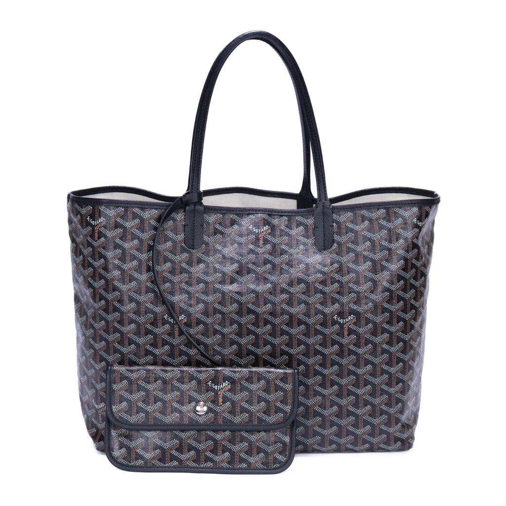 Handbag Saint Louis PM Black Goyardine Leather