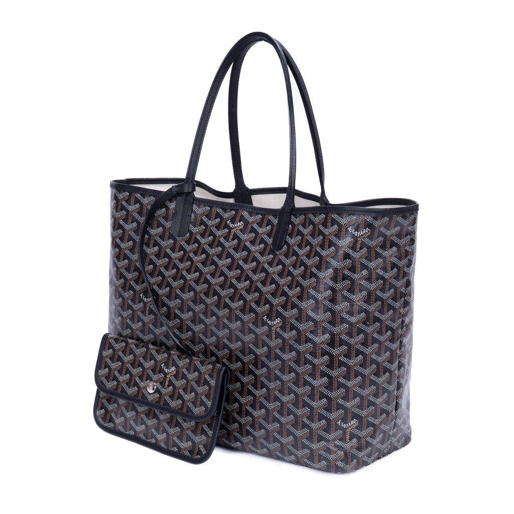 Handbag Saint Louis PM Black Goyardine Leather