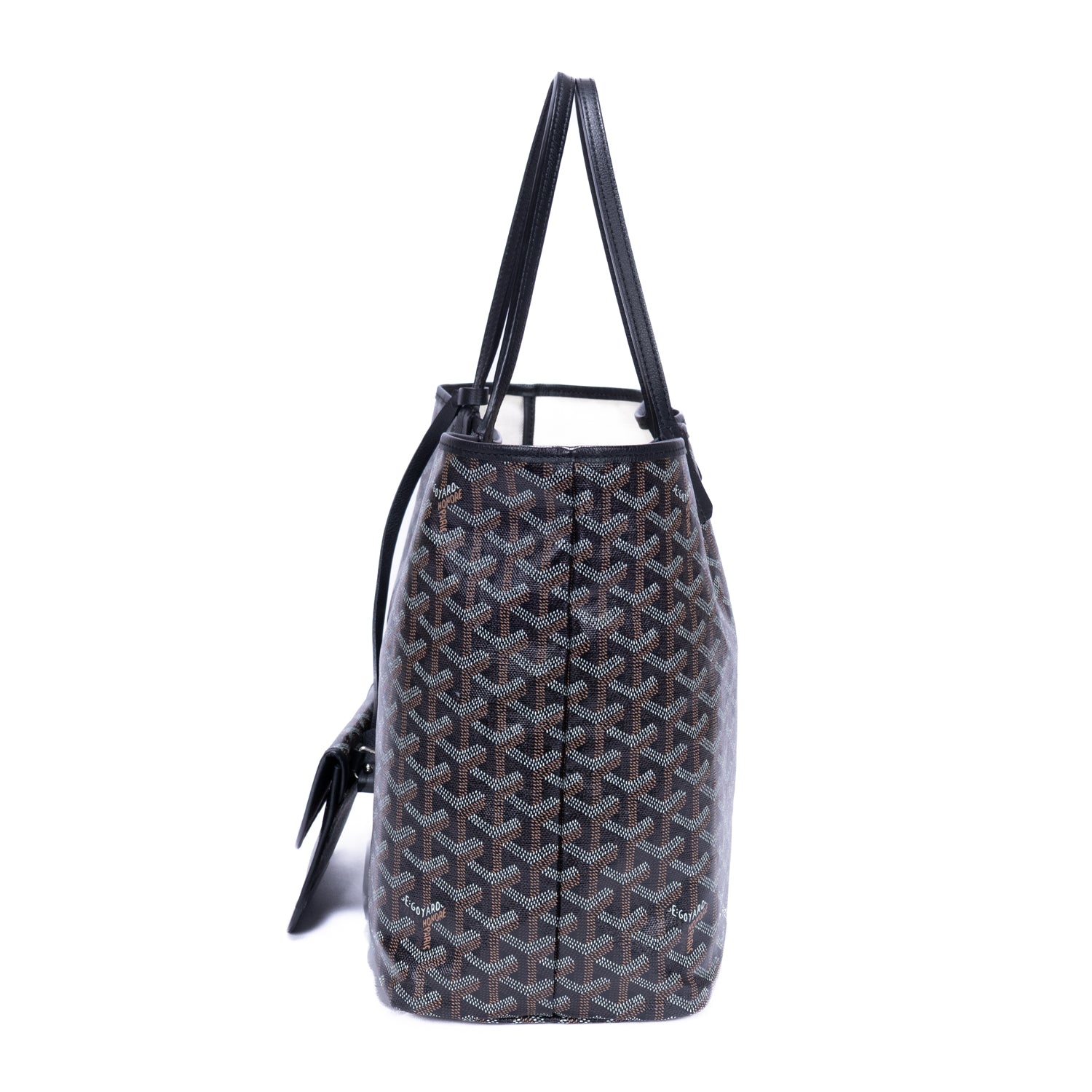 Handbag Saint Louis PM Black Goyardine Leather
