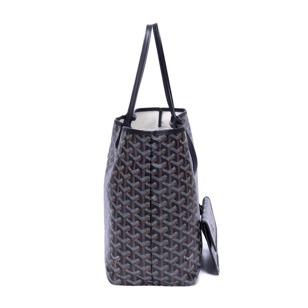 Handbag Saint Louis PM Black Goyardine Leather