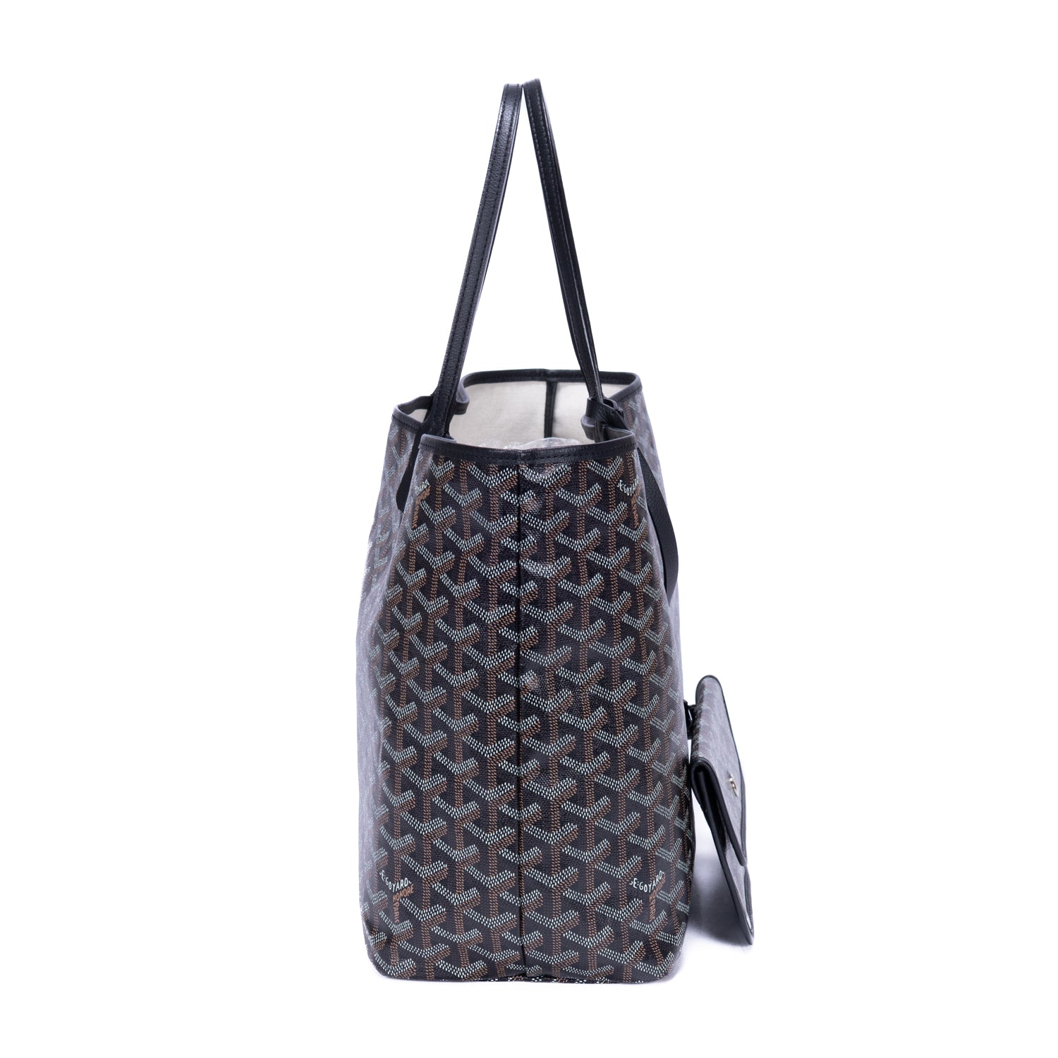 Handbag Saint Louis PM Black Goyardine Leather