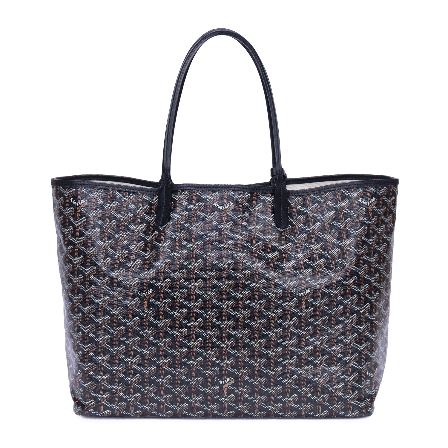 Handbag Saint Louis PM Black Goyardine Leather