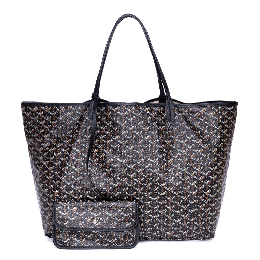 Handbag Saint Louis GM Black Goyardine Leather