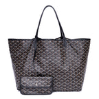 Handbag Saint Louis GM Black Goyardine Leather